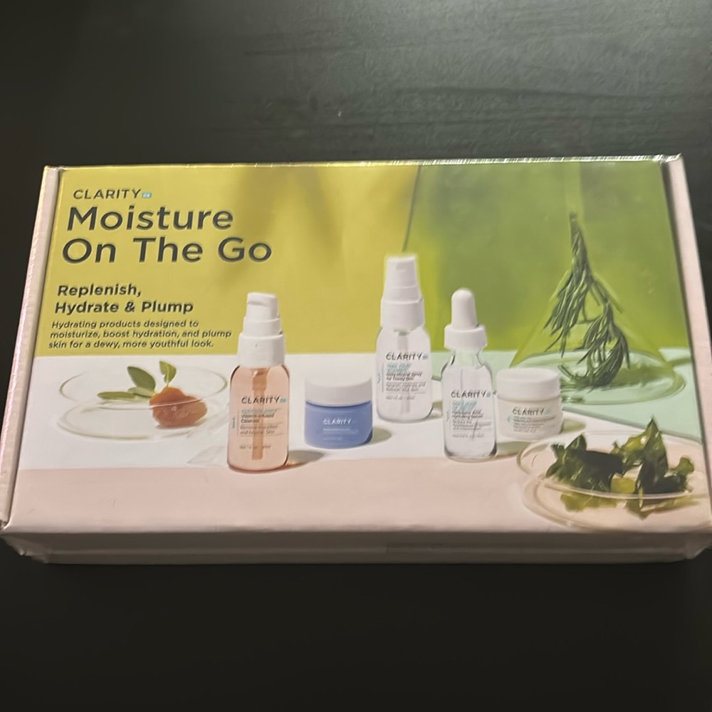 Unused unopened clarity moisture on the go skincare pack